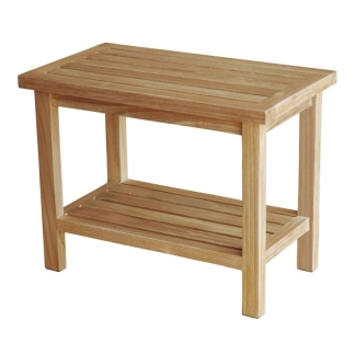 small teak corner stools