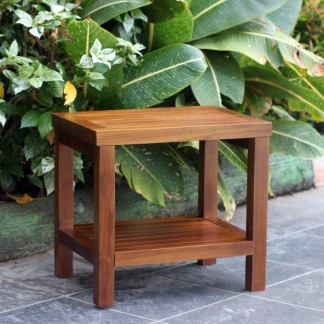 supplier teak wood shower bench indonesia