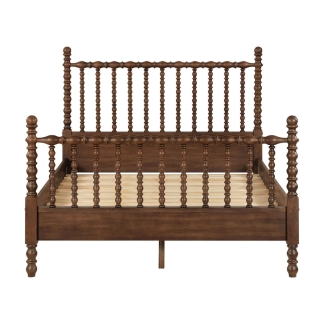 Modern Solid Wood Spindle Bed Frame Custom Size Wooden Bed Frame