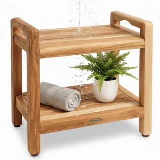 france teak wood shower bench
