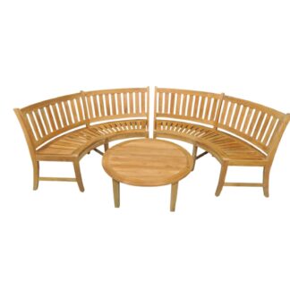 Teak Wood Curved Gard
