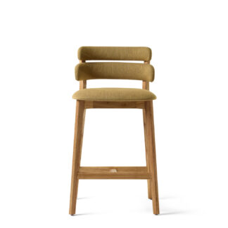 Modern Solid Wood Bar Stool Upholstered Counter Chair