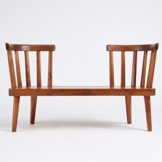 Modern Solid Wood Outdoor Bench Teak Garden Dining Bench Cafe Restaurant Furniture