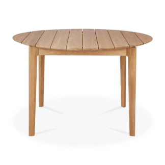 Modern Teak Outdoor Dining Table Round Patio Garden Table