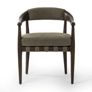 Teak Dining Chair Upholstered Armchair for Restaurant Hotel Cafe Luxury Furniture