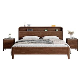 Mid-Century Modern Teak Wood Storage Bed