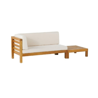 Modern Teak Outdoor Sofa Set With Coffee Table Luxury