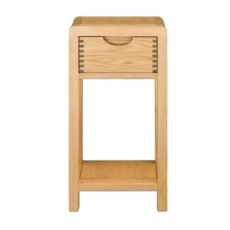 Japanese Style Teak Wood Nightstand Finger Joint Bedside Table