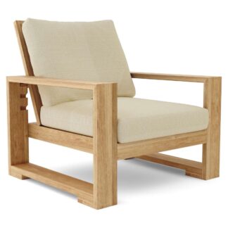 Luxury Solid Teak Wood Outdoor Lounge Chair