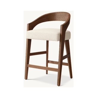 Modern Counter Stool Upholstered Bar Chair Contemporary Kitchen Island Stool