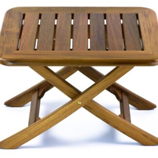 Outdoor Teak Wood Folding Stool Portable Garden Stool Patio Footstool Camping Furniture
