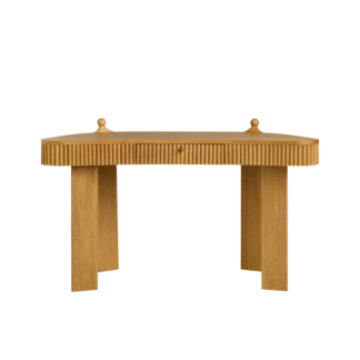 Modern Solid Teak Wood Makeup Table Dressing Desk With Storage Drawer