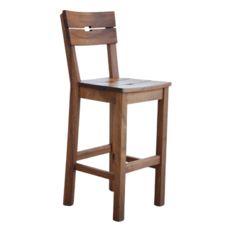 Modern Solid Teak Wood Bar Chair Wooden Counter Stool for Cafe Restaurant Hotel Furniture