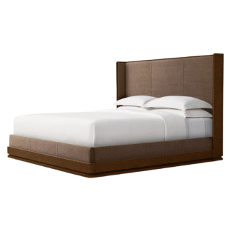 Modern Luxury Upholstered Hotel Bed Frame Solid Wood King Size Bed Custom Bedroom Furniture For Hotel Apartment Villa
