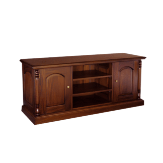 Solid Teak TV Console Cabinet Wooden Entertainment Center Luxury Living Room Furniture