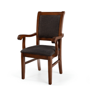Modern Solid Teak Dining Chair Upholstered Wooden Restaurant Chair for Hotel and Cafe Use