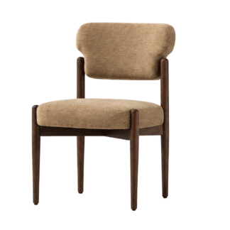 Luxury Solid Teak Durable Upholstered Modern Dining Chair for Restaurant Cafe Hotel Custom Hospitality Furniture
