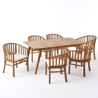 Minimalist Garden Teak Wood Patio Table and Chair Set