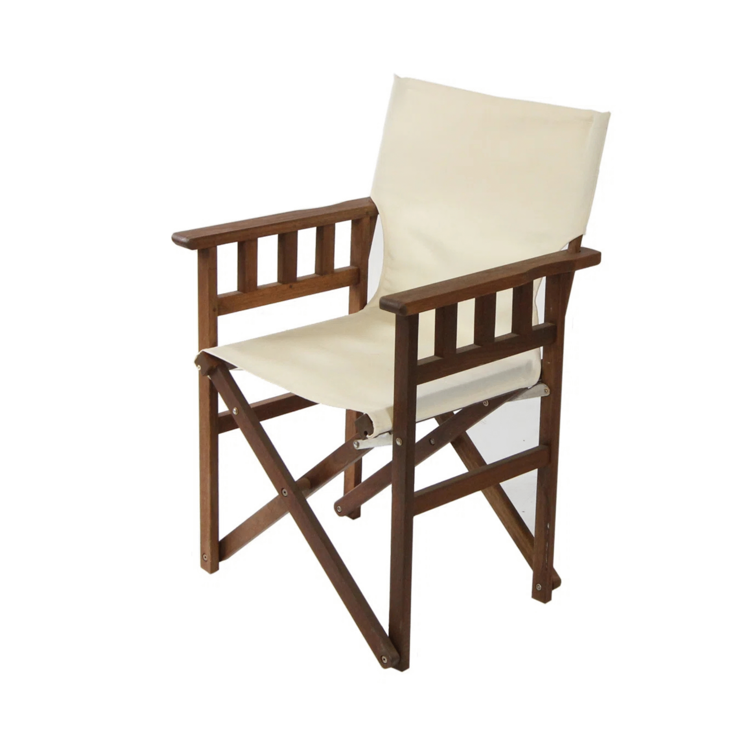 Folding Teak Director Chair Wooden Canvas Seat Outdoor Patio Garden Resort Hotel Furniture