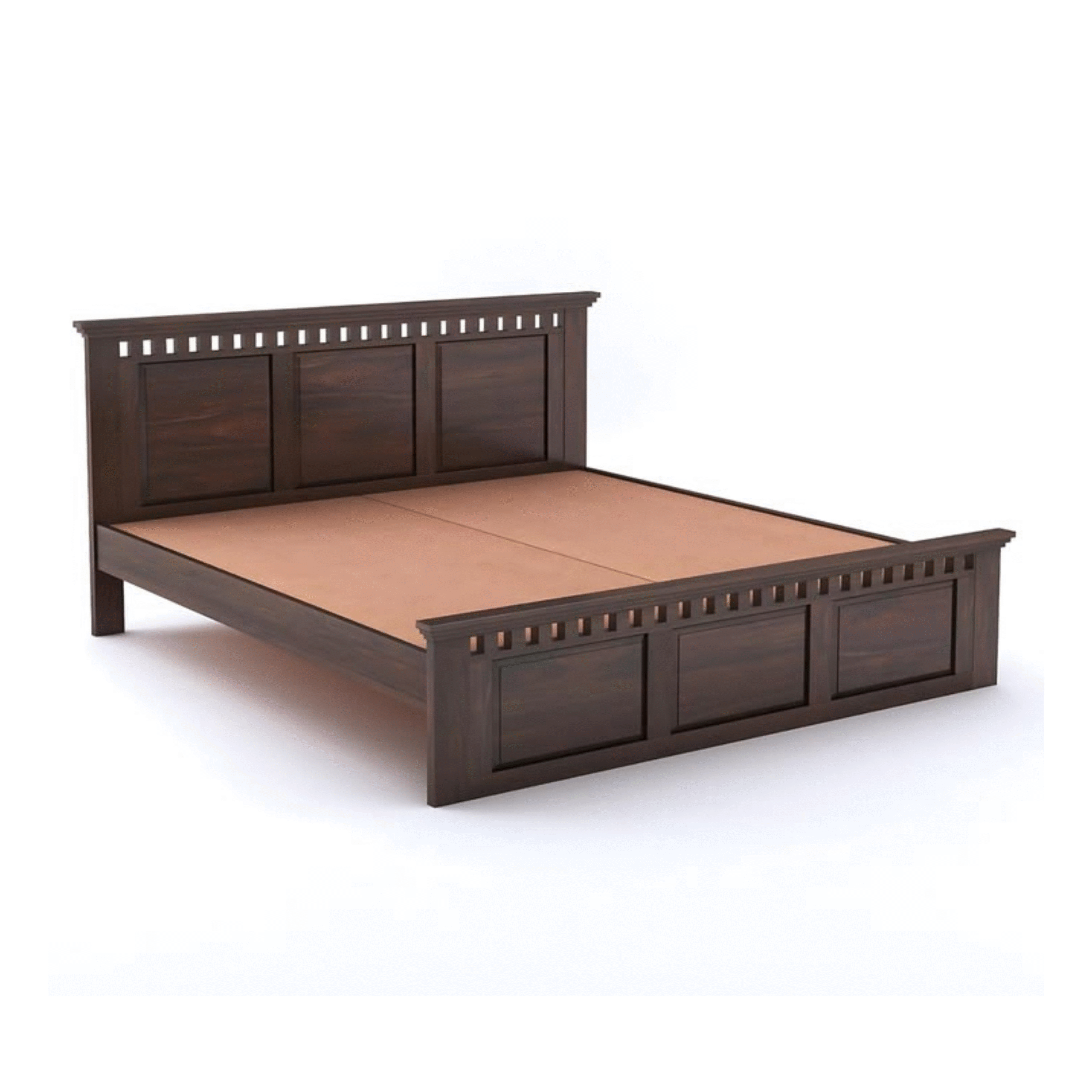 Classic Solid Teak Wood Bed Frame Timeless Luxury Bedroom Furniture
