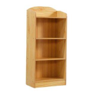 Compact Solid Teak Wooden Bookcase Display Shelf for Bedroom Living Room Furniture