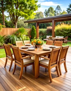 Premium Teak Square Outdoor Dining Set