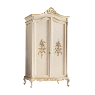 Teak Wood Carved Wardrobe Antique Style Bedroom Furniture Durable Custom Size