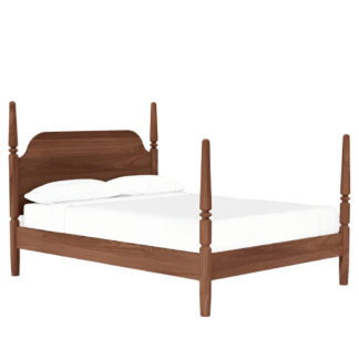 Mid Century Teak Wood High Post Bedstead for Luxury Hotel Bedroom Decor