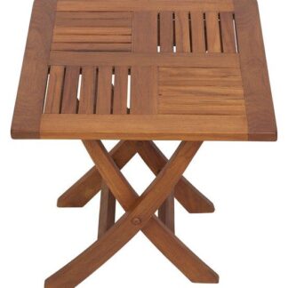 Outdoor Teak Folding Side Table Solid Wood Patio End Table Garden Balcony Bistro Furniture