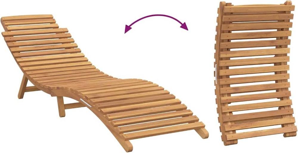 Ergonomic Folding Teak Sun Lounger_A - Image 5