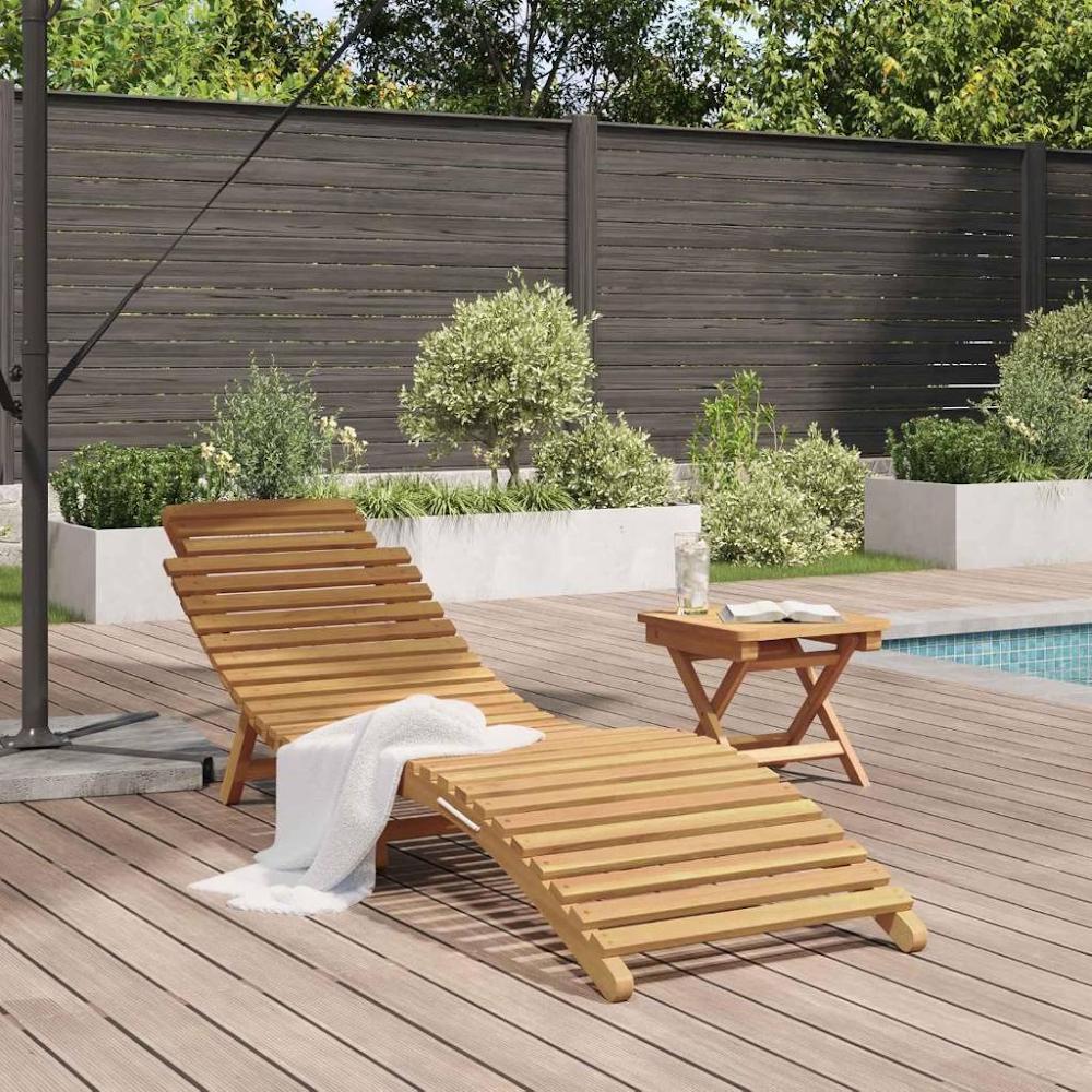 Ergonomic Folding Teak Sun Lounger_A - Image 3