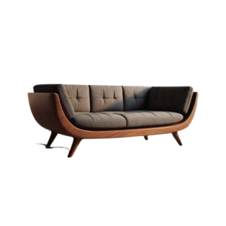 Teak Wood Sofa Modern Upholstered Living Room Sofa Solid Wood Furniture