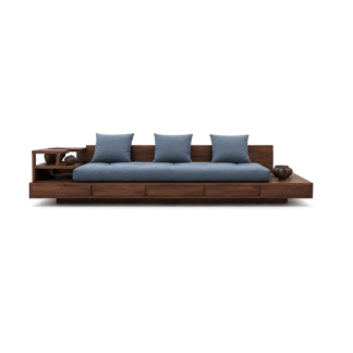Luxury Solid Teak Wood Platform Daybed Sofa Modern Wooden Lounge Hotel Villa Resort Apartment Living Room Furniture