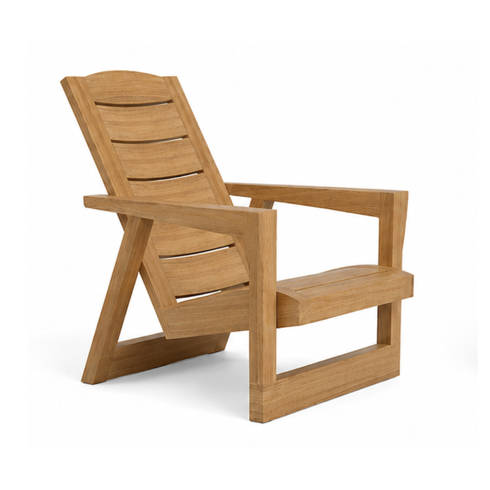 Premium Solid Teak Wood Relax Lounge Chair Scandinavian Outdoor Chair for Luxury Hotel Villa Resort Furniture