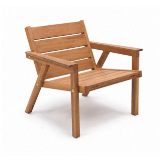 Modern Solid Teak Wood Outdoor Lounge Chair Minimalist Patio Garden Leisure Chair for Hotel Villa Resort Furniture