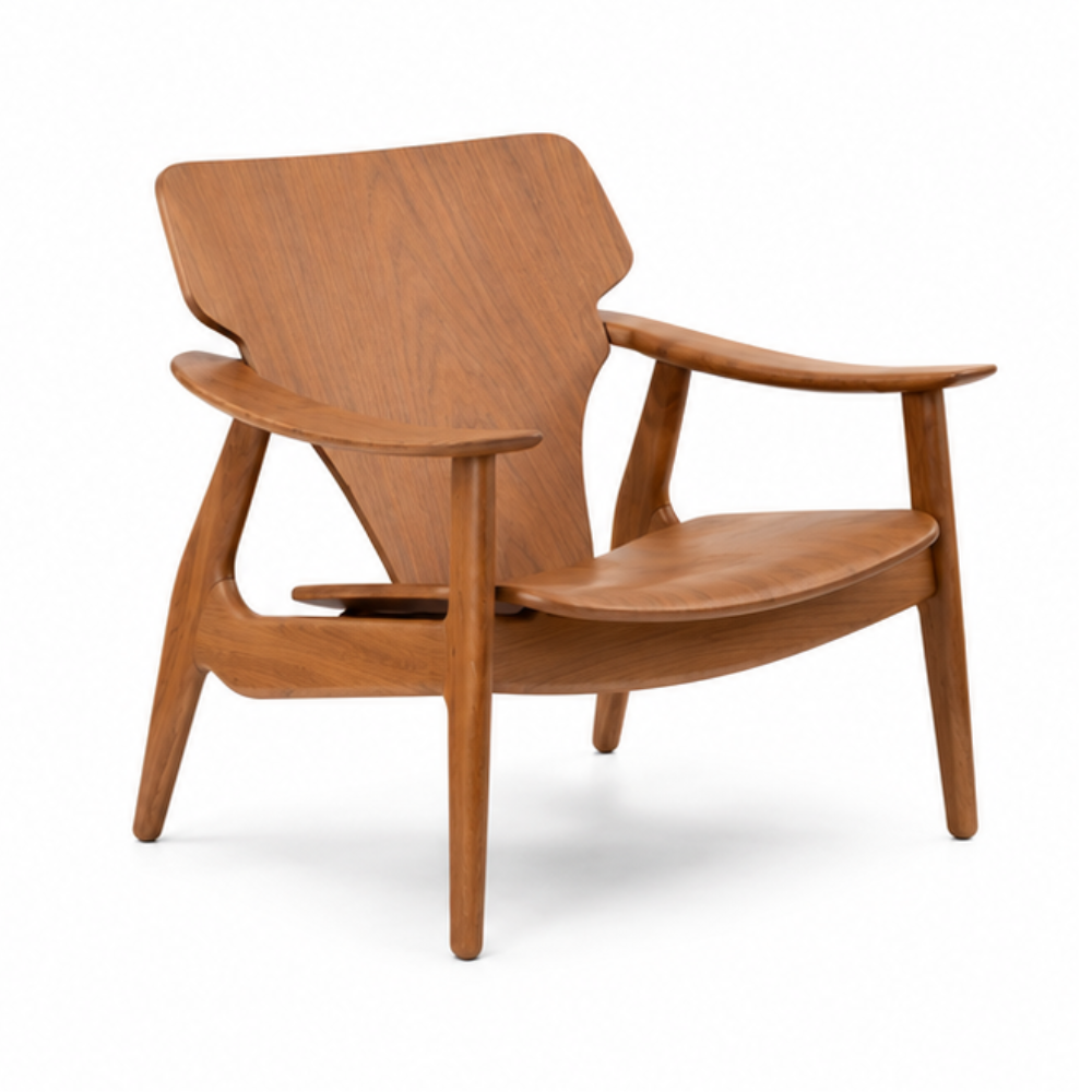 Luxury Solid Teak Wood Lounge Chair Modern Scandinavian Relax Chair for Hotel Villa Resort Patio Outdoor Furniture