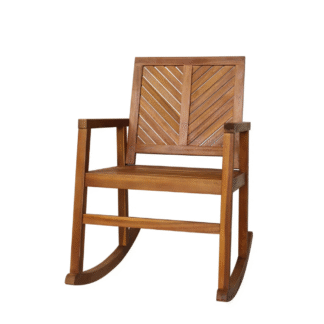 Modern Solid Teak Wood Outdoor Rocking Chair Luxury Garden Patio Resort Wooden Rocking Chair for Hotel Villa