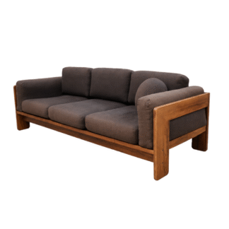 Modern Solid Teak Wood One Seat Track Arm Sofa Upholstered Fabric Living Room Hotel Custom Wooden Furniture