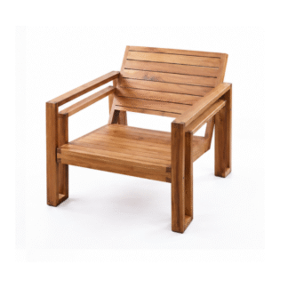 Modern Teak Wood Outdoor Lounge Chair Set With Coffee Table For Luxury Resort Villa Patio Poolside And Garden