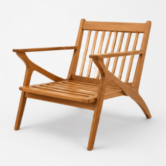 Contemporary Solid Teak Wood Outdoor Armchair Set Patio Garden Lounge Furniture for Hospitality Projects