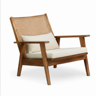 Modern Solid Teak Wood Lounge Chair Set with Rattan Outdoor Patio Furniture Hotel Villa Resort Garden Manufacturer