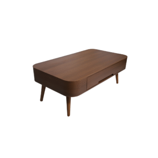 Modern Solid Teak Wood Coffee Table with Storage Drawer Handmade Living Room Furniture