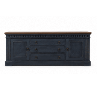 Modern Classic Dark Wood TV Sideboard Cabinet with Storage Drawers and Doors for Living Room Hotel Villa