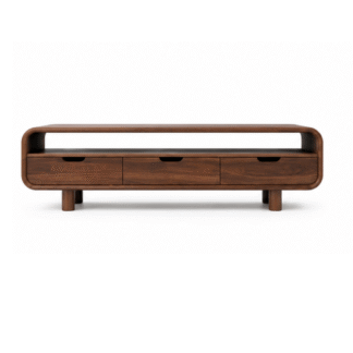Luxury Solid Teak Wood TV Stand Media Console Modern Wooden Sideboard Cabinet for Living Room Hotel Villa Apartment Furniture