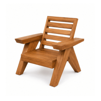 Modern Solid Teak Wood Outdoor Lounge Chair for Patio Garden Villa Resort Hotel and Commercial Furniture