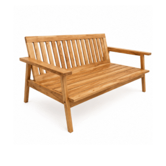 Modern Solid Teak Wood Outdoor Garden Bench with Coffee Table Luxury Patio Furniture for Hotel Resort Villa
