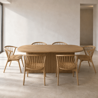 Modern Solid Teak Wood Dining Table Set Indoor Outdoor Home Cafe Restaurant Hotel Wooden Furniture