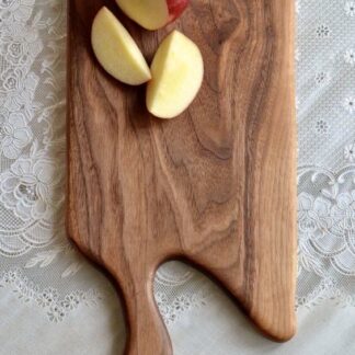 Premium Solid Teak Wood Cutting Board Asymmetric Organic Shaped Serving Platter with Handle