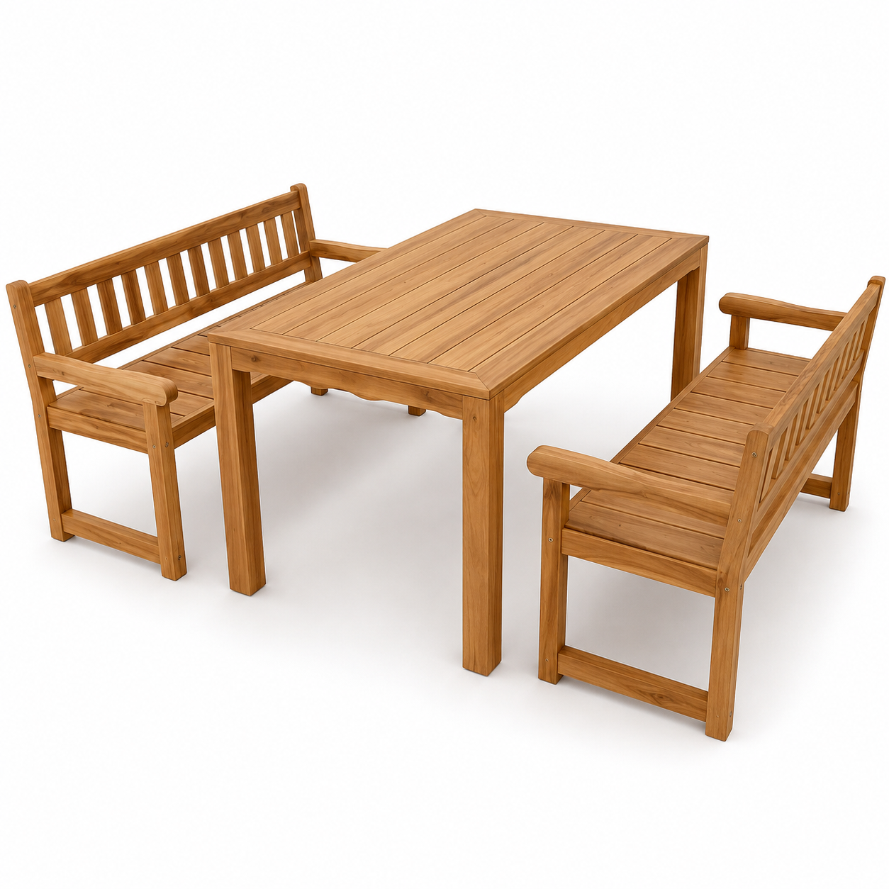 Modern Solid Teak Wood Outdoor Swing Chair With Canopy Patio Garden Porch Hanging Bench Furniture