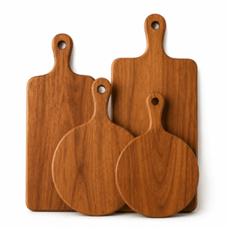 Premium Solid Teak Wood Cutting Board Serving Board Kitchen Chopping Board Paddle Shape Food Prep Board Wholesale